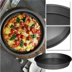 SUPERSELLER Accessoire De Four à Pizza Plaque à Pizza Plaque De Cuisson à Pizza Plaques De Cuisson Noires Pour Four Plateau à Pizza Rond Antiadhésif Ustensiles De Cuisson Plaques En Tôle D'acier Au Carbone Pour La Cuisson Multifonction - 7 Pouces -Four à pizza Soldes 2022 52570946 4