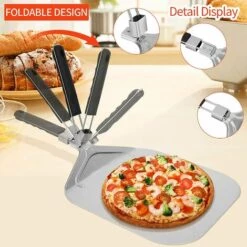Fei Yu Pelle à Pizza, Professionnelle Pelle A Pizza Perforée 32 X 32 Cm, Support De Grande Surface, Avec Poignée Pliable Pour Four Et Barbecue Pour La Cuisson De Pizzas, Pain, Longueur Totale 63,2 Cm -Four à pizza Soldes 2022 52765911 2