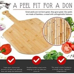 Fei Yu à Pizza Pour Four, Bambou De Qualité Spatule Pour Une Base Croustillante Et Une Juteuse - LéGer Facile à Utiliser Pour Une Pizza Maison Professionnelle -Four à pizza Soldes 2022 52765929 3