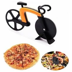 LONGZIMING Anti-adhésif En Acier Inoxydable Roulette à Pizza Découpe-Pizza Couteau De Pizza Vélo Décoration Idéale Et Cadeau-orange -Four à pizza Soldes 2022 53467173 5