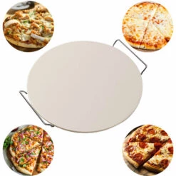 MAXXHOME Accessoire De Four à Pizza - Plaque à Pizza - Circulair - 33 Cm - Pierre Naturelle - Beige - MaxxGarden -Four à pizza Soldes 2022 54009923 5