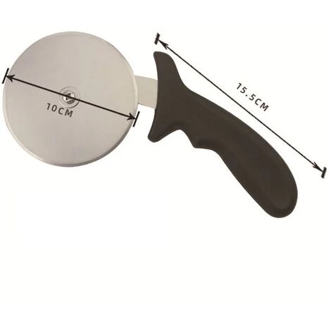 Coupe Pizza, Roulette Pizza, Pizza Couteau Avec Lame En Acier Inoxydable, Manche En ABS, Lame De Diamètre 10 Cm Avec Serrage Réglable, Noir,Fontainebleau 4 Coupe Pizza, Roulette Pizza, Pizza Couteau Avec Lame En Acier Inoxydable, Manche En ABS, Lame De Diamètre 10 Cm Avec Serrage Réglable, Noir,Fontainebleau – Image 2