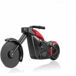 ECHOO Roulette à Pizza En Plastique En Forme De Moto En Acier Inoxydable（rouge）