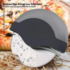 ECHOO Roulette à Pizza En Matériaux De Qualité Supérieure Avec Poignée Ovale Pour Une Prise En Main Confortable Et Protection Des Doigts (noir) -Four à pizza Soldes 2022 54292987 5