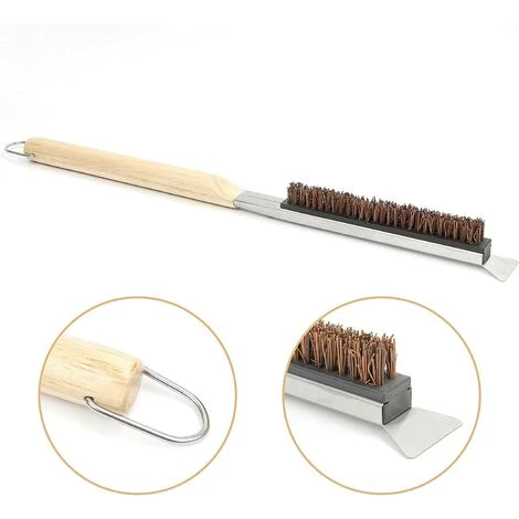 TINOR Brosse De Nettoyage Pour Four à Pizza Avec Grattoir, Manche En Bois, Kit D'accessoires De Cuisine Portable Pour Barbecue 4 TINOR Brosse De Nettoyage Pour Four à Pizza Avec Grattoir, Manche En Bois, Kit D'accessoires De Cuisine Portable Pour Barbecue – Image 2
