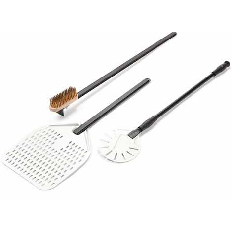 OUTR Kit Spatule à Pizza Et Brosse - Acier 3 OUTR Kit Spatule à Pizza Et Brosse - Acier