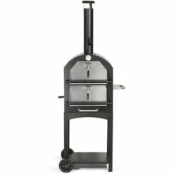 M-E Four à Pizza Avec Fonction Grill - LIVOO DOC228 - Alimentation Au Bois Ou Au Charbon, Température De Cuisson Réglable, Grilles De Cuisson Incluses, Avec 2 Grilles En Métal