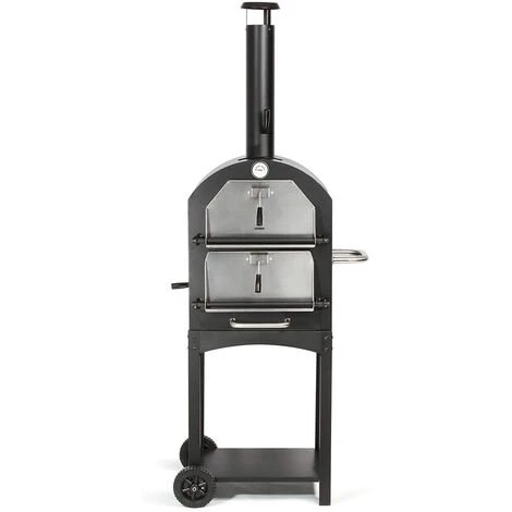 M-E Four à Pizza Avec Fonction Grill - LIVOO DOC228 - Alimentation Au Bois Ou Au Charbon, Température De Cuisson Réglable, Grilles De Cuisson Incluses, Avec 2 Grilles En Métal 3 M-E Four à Pizza Avec Fonction Grill - LIVOO DOC228 - Alimentation Au Bois Ou Au Charbon, Température De Cuisson Réglable, Grilles De Cuisson Incluses, Avec 2 Grilles En Métal