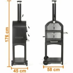 M-E Four à Pizza Avec Fonction Grill - LIVOO DOC228 - Alimentation Au Bois Ou Au Charbon, Température De Cuisson Réglable, Grilles De Cuisson Incluses, Avec 2 Grilles En Métal 9 M-E Four à Pizza Avec Fonction Grill - LIVOO DOC228 - Alimentation Au Bois Ou Au Charbon, Température De Cuisson Réglable, Grilles De Cuisson Incluses, Avec 2 Grilles En Métal -Four à pizza Soldes 2022 54654932 3