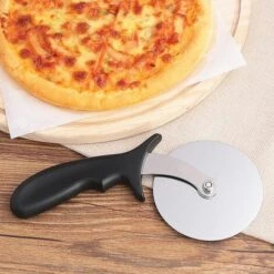 Coupe Pizza, Roulette Pizza, Pizza Couteau Avec Lame En Acier Inoxydable, Lame De Diamètre 10 Cm Avec Serrage Réglable, Noir，Fontainebleau -Four à pizza Soldes 2022 54693733 4