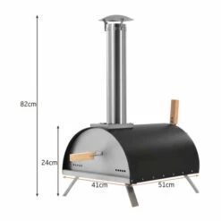 MERKMAK Four A Pizza Exterieur Avec Pierre A Pizza De 13 Pouces Thermometre Pelle A Pizza Acier Inoxydable 82 X 51 X 41 Cm -Four à pizza Soldes 2022 54820264 2