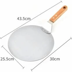Fei Yu Pelle à Pizza En Acier Inoxydable - 43,5 X 25,5 Cm - Avec Poignée En Bois - Pour La Cuisson Des Pizzas Et Des Gâteaux Faits Maison -Four à pizza Soldes 2022 55599913 4
