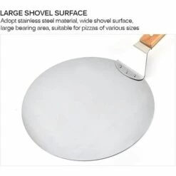 Fei Yu Pelle à Pizza En Acier Inoxydable - 43,5 X 25,5 Cm - Avec Poignée En Bois - Pour La Cuisson Des Pizzas Et Des Gâteaux Faits Maison -Four à pizza Soldes 2022 55599913 5