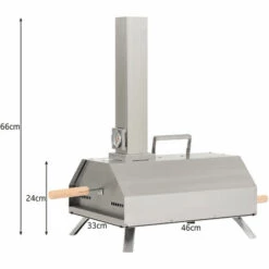 AZKOEESY Four à Pizza Extérieur Avec Pierre à Pizza De 11 Pouces, Four à Granulés De Pizza En Acier Inoxydable, Argent -Four à pizza Soldes 2022 55847825 5