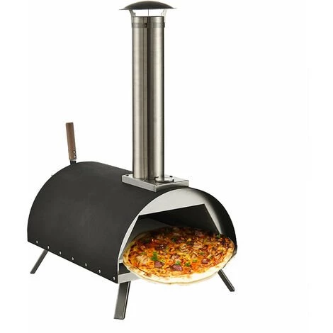 RED DECO Four à Pizza Extérieur Granulés STROMBOLI Noir Acier Inoxydable L82xl40,5cm - Noir 2 RED DECO Four à Pizza Extérieur Granulés STROMBOLI Noir Acier Inoxydable L82xl40,5cm - Noir