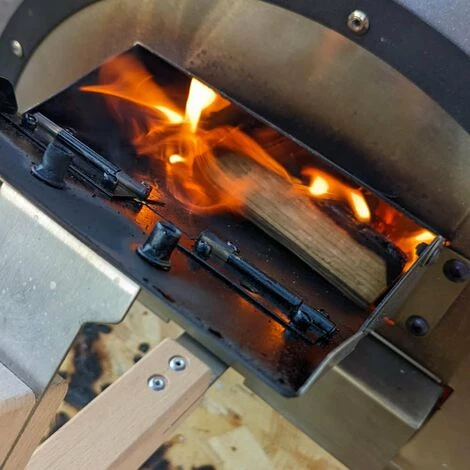 RED DECO Four à Pizza Extérieur Granulés STROMBOLI Noir Acier Inoxydable L82xl40,5cm - Noir 6 RED DECO Four à Pizza Extérieur Granulés STROMBOLI Noir Acier Inoxydable L82xl40,5cm - Noir – Image 5