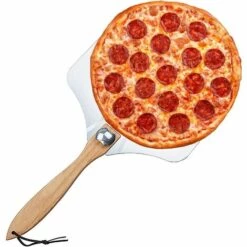 CHANCEY Pelle à Pizza En Métal Aluminium - Spatule à Pizza En Aluminium En Acier Inoxydable,Pelle à Pizza Avec Long Manche En Bois Pliable, Accessoires De Four à Pizza Pour Pain, Pâtisseries,SEMAket -Four à pizza Soldes 2022 56094529 5