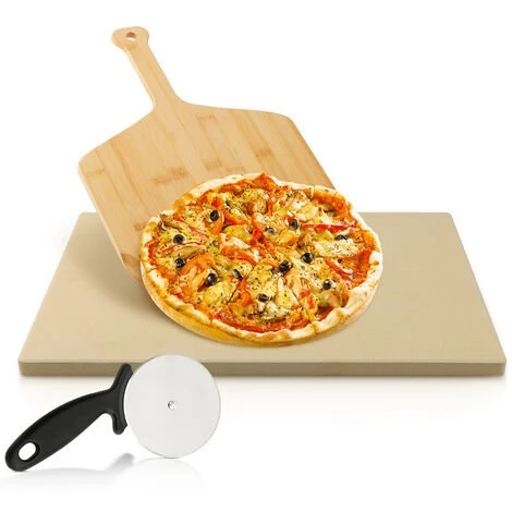 Randaco Pierre à Pizza 1,5 Cm épaisseur Cuisson Au Four Avec Spatule En Bois Pour Pizza Et Flammeküche,COUPE-PIZZA MULTIFONCTION 3 Randaco Pierre à Pizza 1,5 Cm épaisseur Cuisson Au Four Avec Spatule En Bois Pour Pizza Et Flammeküche,COUPE-PIZZA MULTIFONCTION