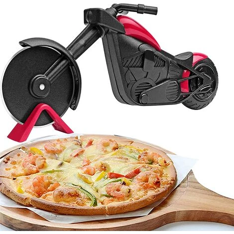 LTS FAFA Roulettes à Pizza,Roulette à Pizza Moto,Couteau à Pizza Inox,Lames Tranchantes Avec Revêtement Antiadhésif Et Béquille, Décoration Et Cadeau Créatif(21.5 * 8.5cm, Noir Et Rouge) 3 LTS FAFA Roulettes à Pizza,Roulette à Pizza Moto,Couteau à Pizza Inox,Lames Tranchantes Avec Revêtement Antiadhésif Et Béquille, Décoration Et Cadeau Créatif(21.5 * 8.5cm, Noir Et Rouge)