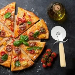 Fei Yu Roue De Coupe à Pizza, Trancheuse à Pizza En Acier Inoxydable De Qualité Alimentaire, Coupe Bien Rangée Et Belles Tartes à Pizza Pâte à Biscuits Gaufres Pâtisseries -Four à pizza Soldes 2022 56621114 3