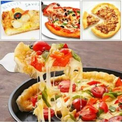 AIDUCHO 2 PCS Plaque Pizza, Revêtement Anti-adhérent, Plaque à Pizza Ronde,Pizza Antiadhésifs En Acier Au Carbone Plateau Four à La Cuisinière Barbecue, Pour Les Restaurants Et Cuisson Pizzas Maison -Four à pizza Soldes 2022 57335029 5