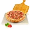 VIEWEE Set De Pierres à Pizza, Pierre à Pizza En Cordiérite De Goût Italien Avec Lame En Bambou Et Recettes, Outil De Cuisson Pour Le Four Et Le Gril à Gaz, Emballage Exquis, 38 X 30 X 1,5 Cm