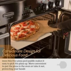 VIEWEE Set De Pierres à Pizza, Pierre à Pizza En Cordiérite De Goût Italien Avec Lame En Bambou Et Recettes, Outil De Cuisson Pour Le Four Et Le Gril à Gaz, Emballage Exquis, 38 X 30 X 1,5 Cm -Four à pizza Soldes 2022 57502887 3