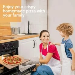 VIEWEE Set De Pierres à Pizza, Pierre à Pizza En Cordiérite De Goût Italien Avec Lame En Bambou Et Recettes, Outil De Cuisson Pour Le Four Et Le Gril à Gaz, Emballage Exquis, 38 X 30 X 1,5 Cm -Four à pizza Soldes 2022 57502887 5