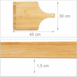 Relaxdays Pelle à Pizza En Bambou 45 Cm, Lot De 3, Grande Planche Cuisson Au Four Pain Tarte Flambée Poignée, Nature 11 Relaxdays Pelle à Pizza En Bambou 45 Cm, Lot De 3, Grande Planche Cuisson Au Four Pain Tarte Flambée Poignée, Nature -Four à pizza Soldes 2022 57904158 5