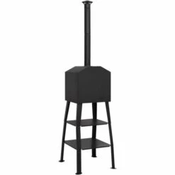 VidaXL Four à Pizza D'extérieur Charbon De Bois 2 Pierres Réfractaires - Noir -Four à pizza Soldes 2022 57912585 5