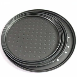 Thsinde Plaque Pizza, Lot De 2, Ronde, Perforée, Antiadhésive, Tartes Flambées, En Acier, Moule,32CM*1CM