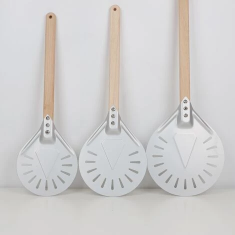 Thsinde Perforé Pizza Tournant Peel,Pizza Pelle En Aluminium Manche En Bois Pelle À Pizza Paddle, , - 7 Pouces 40cm 5 Thsinde Perforé Pizza Tournant Peel,Pizza Pelle En Aluminium Manche En Bois Pelle À Pizza Paddle, , - 7 Pouces 40cm – Image 3