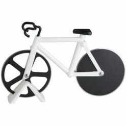 Thsinde Coupe Pizza Vélo (bleu)-Spatule à Pizza En Acier Inoxydable à Double Galet -Four à pizza Soldes 2022 58371620 3