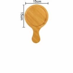 Thsinde Planche à Pizza En Bambou, Plateau à Pizza, Plat à Pizza Rond, Plateau à Pizza Avec Poignée-6 Pouces (convient Pour Une Pizza De 5 Pouces)