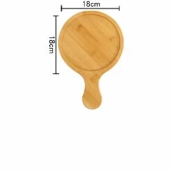 Thsinde Planche à Pizza En Bambou, Plateau à Pizza, Plat à Pizza Rond, Plateau à Pizza Avec Poignée-7 Pouces (convient Pour Une Pizza De 6 Pouces)