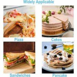 AOUGO Coupe-pizza Pour Vélo, Coupe-pizza Antiadhésif Pour Vélo Avec Support, Lames Super Tranchantes, Adapté Pour Couper La Pizza -Four à pizza Soldes 2022 58573993 3