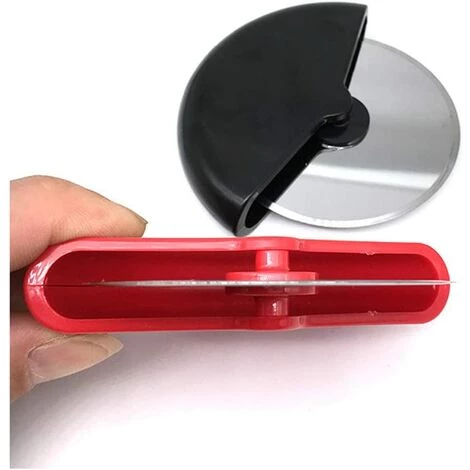 LTS FAFA Couteau à Pizza Classique - Super Trancheuse Et Facile à Nettoyer - Gadget De Cuisine (rouge Et Noir) 7 LTS FAFA Couteau à Pizza Classique - Super Trancheuse Et Facile à Nettoyer - Gadget De Cuisine (rouge Et Noir) – Image 5