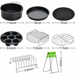 GUAZHUNIFR Lot De 8 Accessoires Pour Friteuse Gowise USA Cozyna XL 5.3QT - 5.8QT, Deluxe Deep Fryer Accessoires (8PCS),GU.B/bon -Four à pizza Soldes 2022 58966211 5