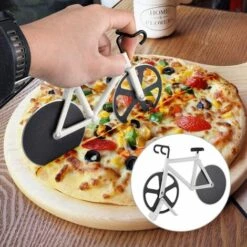 GALOZZOIT Roulette à Pizza Vélo,Roulette à Pizza Original,Couteau à Pizza En Forme De Vélo,Roulette Pizza Professionnel,Roulette Pizza Inoxcoupe, Pizza Vélo (blanc) -Four à pizza Soldes 2022 59853778 4