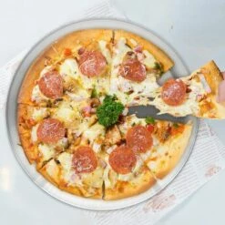 STARLIGHT SL.GT 2pcs Plat à Pizza Rond En Acier Inoxydable Pour Pizza,Plateaux De Four à Pizza Ronds Antiadhésifs Plaque De Cuisson(26cm*2cm) -Four à pizza Soldes 2022 59963742 3