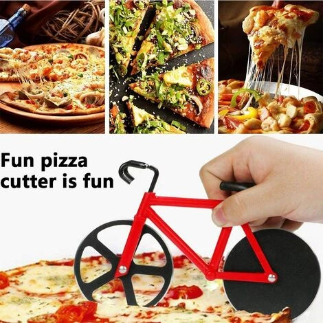 GALOZZOIT 2pcs Anti-adhésif En Acier Inoxydable Roulette à Pizza Vélo Découpe-Pizza, Décoration Idéale Et Cadeau 7 GALOZZOIT 2pcs Anti-adhésif En Acier Inoxydable Roulette à Pizza Vélo Découpe-Pizza, Décoration Idéale Et Cadeau – Image 5