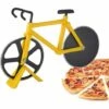 DENUOTOP Roulettes à Pizza Roulette à Pizza Vélo,Roulette à Pizza Original,Couteau à Pizza En Forme De Vélo,Roulette Pizza Professionnel,Roulette Pizza Inoxcoupe, Pizza Vélo (Jaune)