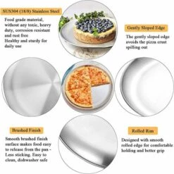 BENOBBY KIDS Plateaux De Four à Pizza En Acier Inoxydable Lot De 4, Ronde Anti-adhérent Plaques à Pizza 30 Cm, Plat à Pizza Robuste 8 BENOBBY KIDS Plateaux De Four à Pizza En Acier Inoxydable Lot De 4, Ronde Anti-adhérent Plaques à Pizza 30 Cm, Plat à Pizza Robuste -Four à pizza Soldes 2022 60416999 2