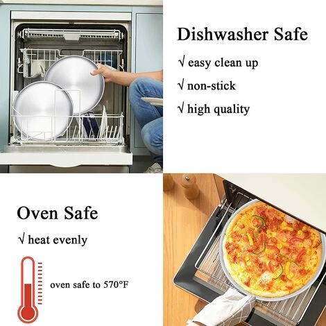 BENOBBY KIDS Plateaux De Four à Pizza En Acier Inoxydable Lot De 4, Ronde Anti-adhérent Plaques à Pizza 30 Cm, Plat à Pizza Robuste 6 BENOBBY KIDS Plateaux De Four à Pizza En Acier Inoxydable Lot De 4, Ronde Anti-adhérent Plaques à Pizza 30 Cm, Plat à Pizza Robuste – Image 4