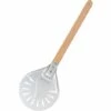 BENOBBY KIDS Spatule à Pizza Ronde De 7 Pouces, Spatule à Pizza Perforée Avec Long Manche En Bois Amovible, Poignées En Aluminium Et Antidérapantes
