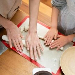 PREMIER Tapis De Cuisson En Silicone, 3 Pièces Sans BPA Anti-Adhérent Toile Feuille De Cuisson Patisserie, Toile De Cuisson Silicone Saine, Réutilisable, Facilement Lavable, -Four à pizza Soldes 2022 60541065 3