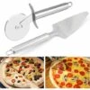 AOUGO Roulette à Pizza Avec Poignée, Couteau De Pizza Lame En Acier Avec Cache De Protection, Découpe Pizza Tarte Pâte Facile à Ranger