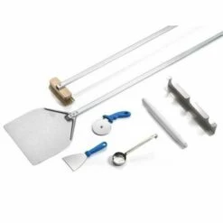GIMETAL Kit De 7 Longueurs De Pizza Maison. 120 Cm En Acier Aluminisé Fabriqué En Italie