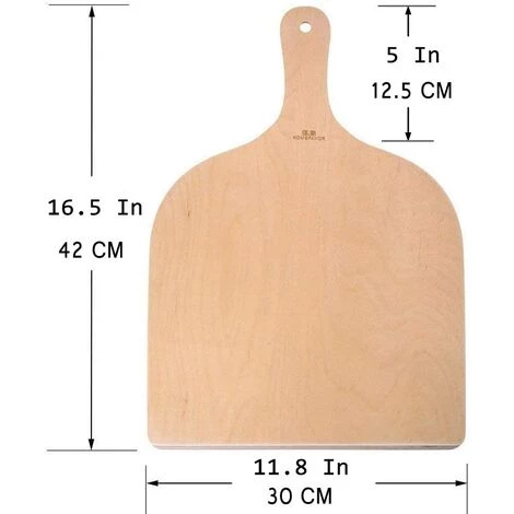 AOUGO Pelle à Pizza En Bois, Pizza Paddle Pour Les Pizzas, Tartes, Pain 4 AOUGO Pelle à Pizza En Bois, Pizza Paddle Pour Les Pizzas, Tartes, Pain – Image 2