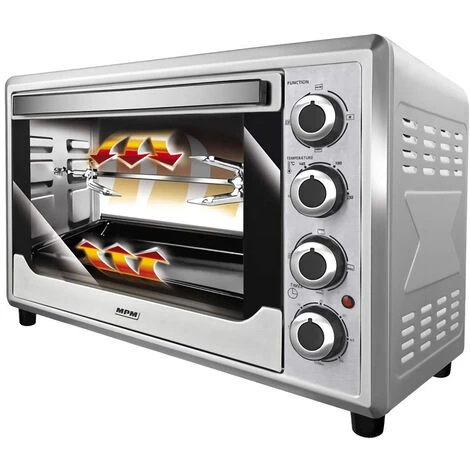 MPM MPE-08T Four électrique De Table à Convection 45 Litres, Acier Inoxydable 2000W Argent - Argent 4 MPM MPE-08T Four électrique De Table à Convection 45 Litres, Acier Inoxydable 2000W Argent - Argent – Image 2